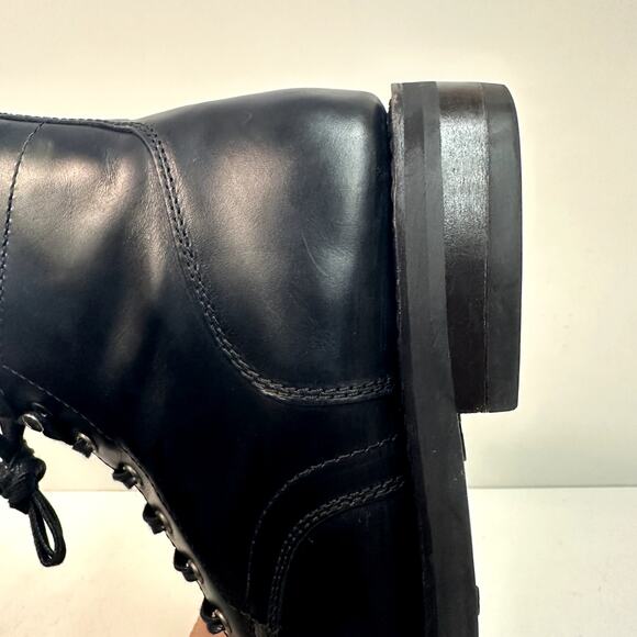EXCELLENT Thursday Captain Service Boot Cap Toe Triple Black Goodyear Welt 8 - Picture 13 of 13